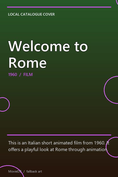Welcome to Rome poster