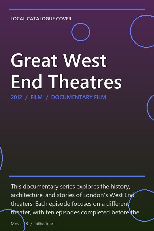 Great West End Theatres poster