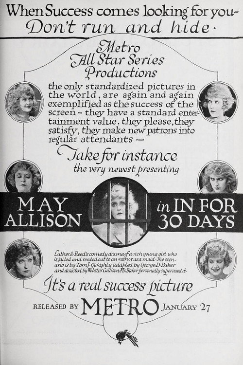 In for Thirty Days poster
