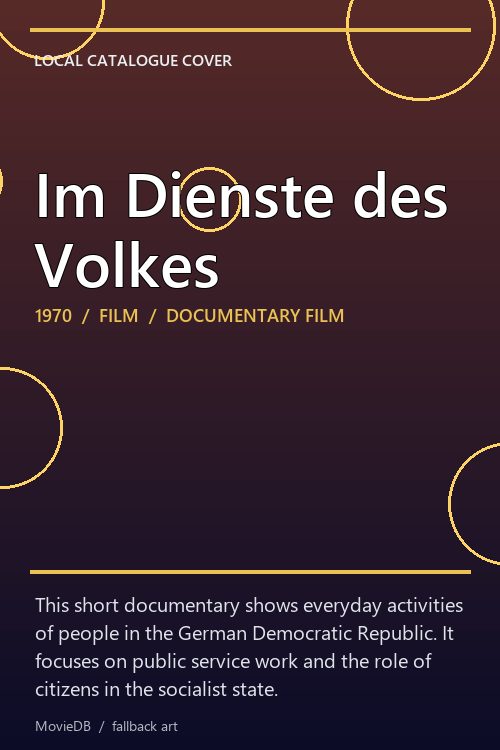 Im Dienste des Volkes poster