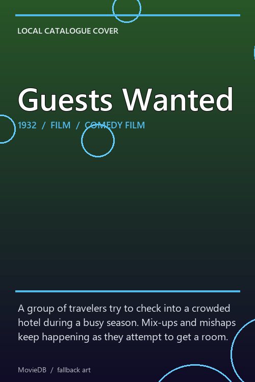 Guests Wanted poster