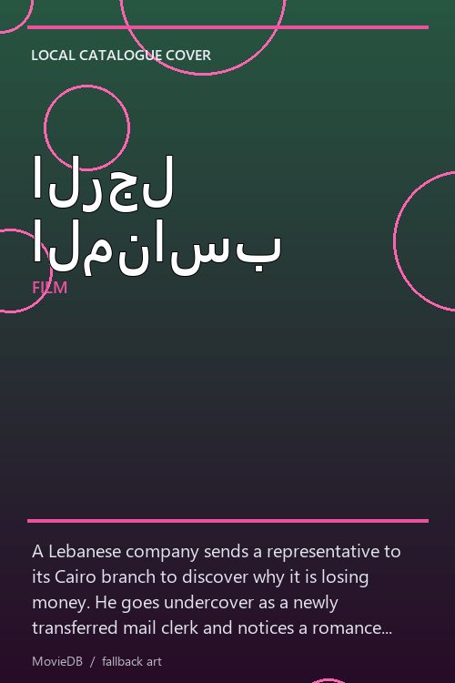 الرجل المناسب poster