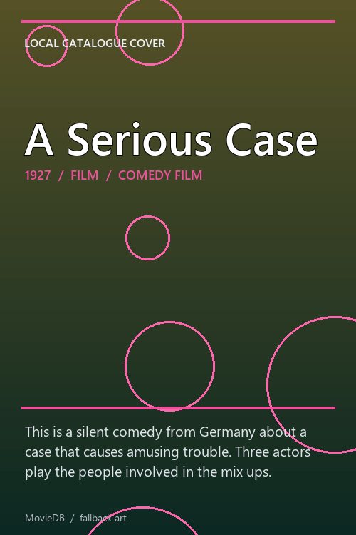 A Serious Case poster