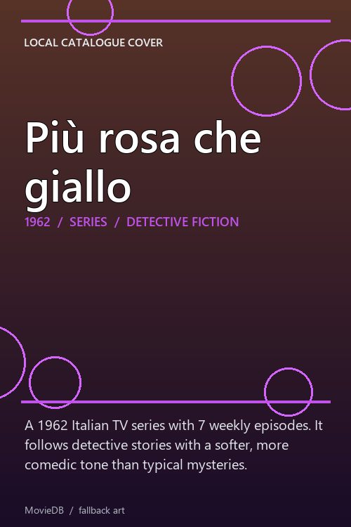 Più rosa che giallo poster