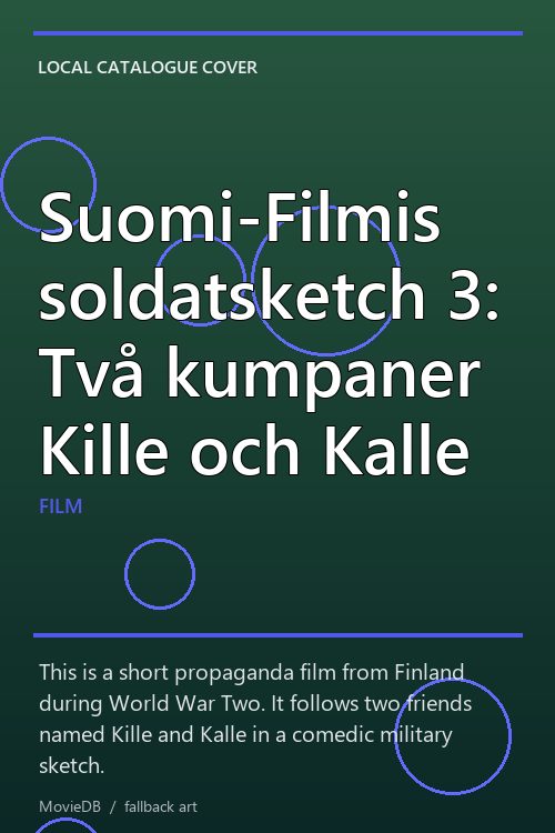 Suomi-Filmis soldatsketch 3: Två kumpaner Kille och Kalle poster