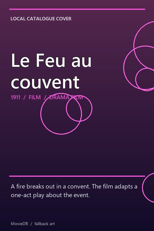 Le Feu au couvent poster