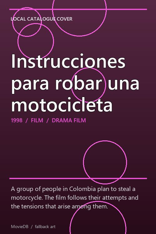 Instrucciones para robar una motocicleta poster