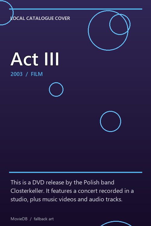 Act III poster
