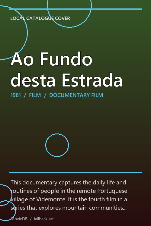 Ao Fundo desta Estrada poster