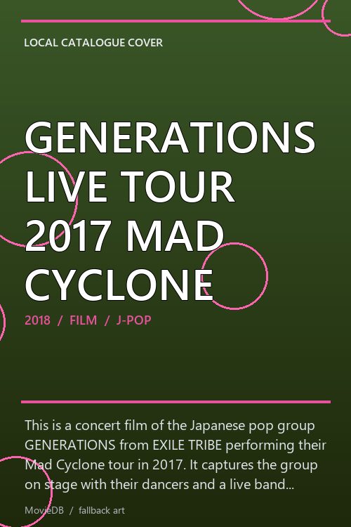 GENERATIONS LIVE TOUR 2017 MAD CYCLONE poster
