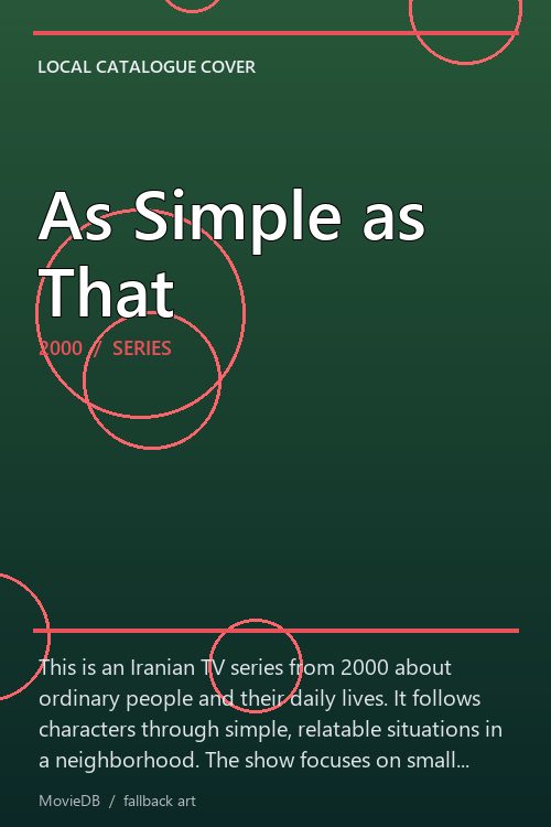 As Simple as That poster