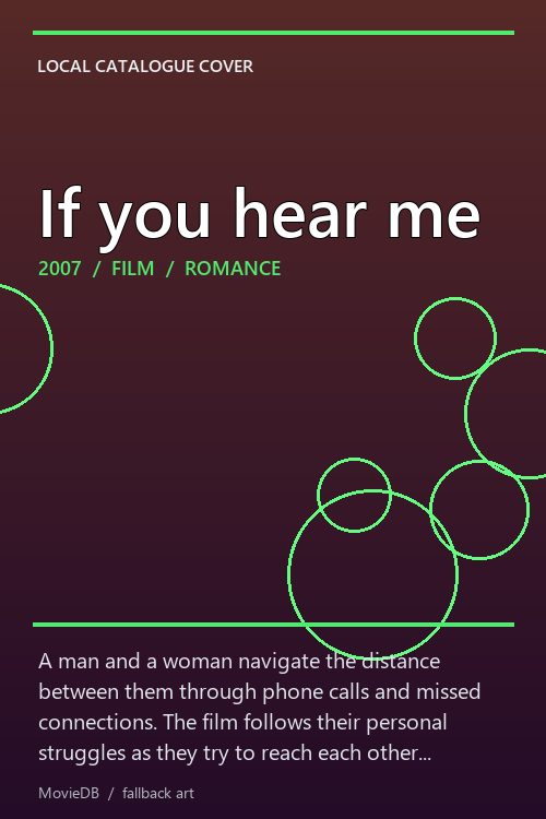 If you hear me poster