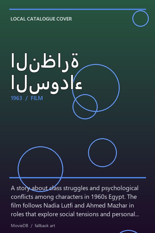 النظارة السوداء poster