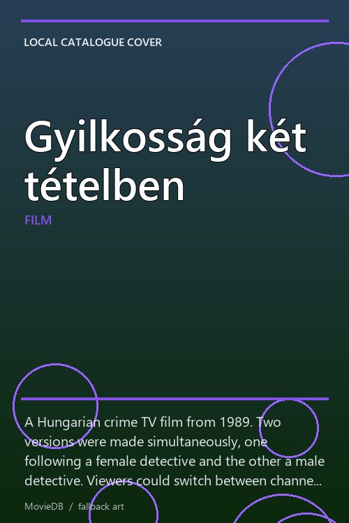 Gyilkosság két tételben poster