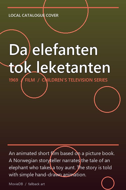 Da elefanten tok leketanten poster