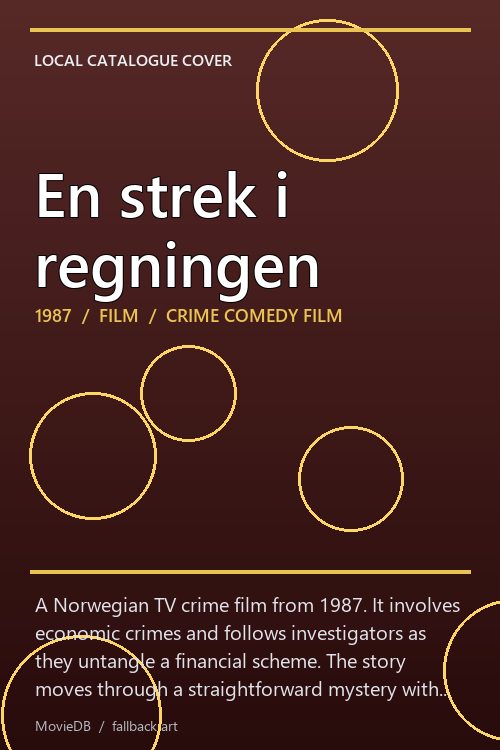 En strek i regningen poster
