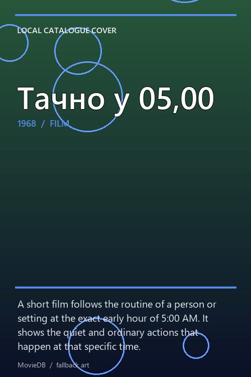 Тачно у 05,00 poster