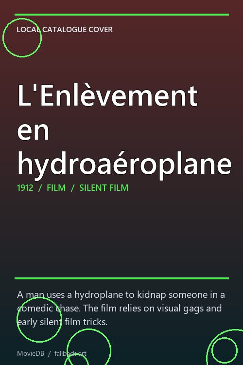 L'Enlèvement en hydroaéroplane poster
