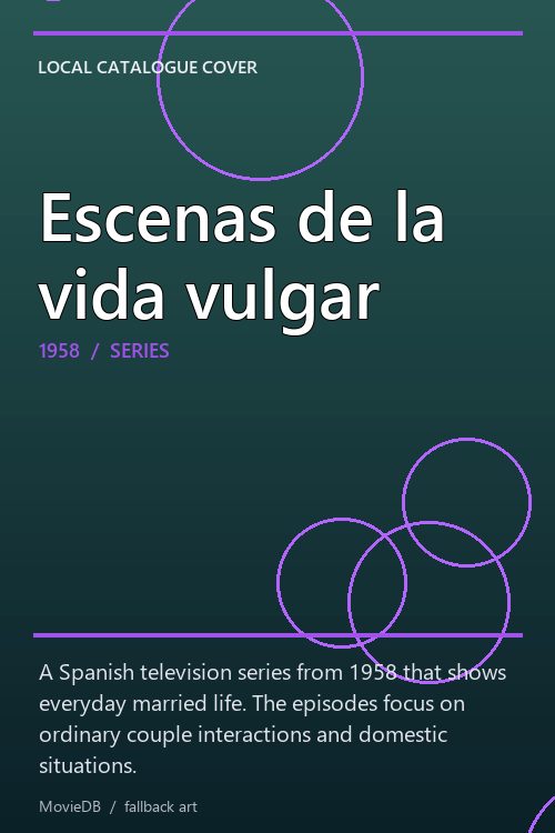 Escenas de la vida vulgar poster