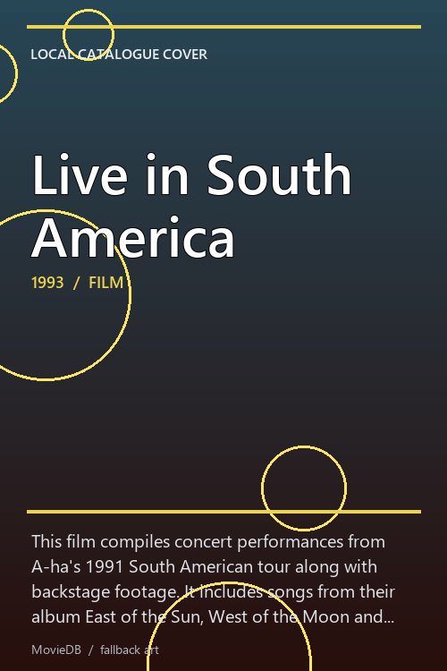 Live in South America poster