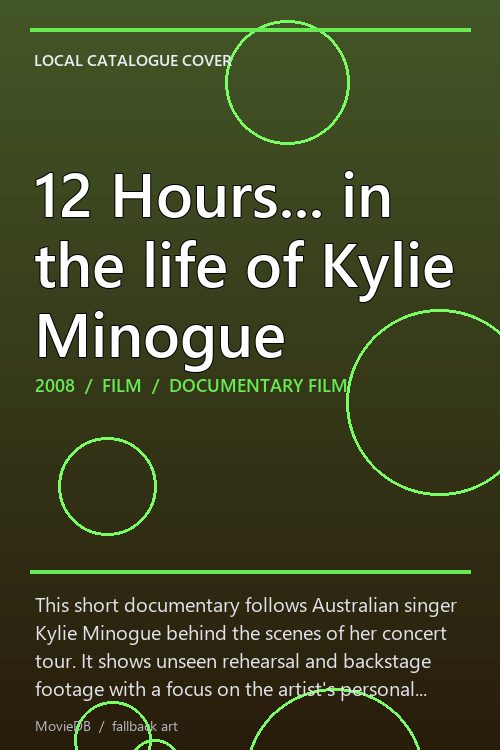 12 Hours... in the life of Kylie Minogue poster