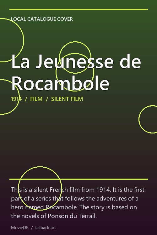 La Jeunesse de Rocambole poster