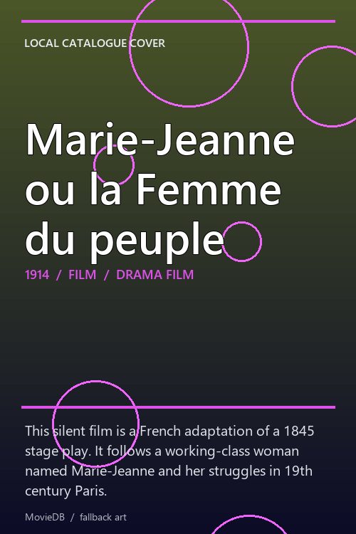 Marie-Jeanne ou la Femme du peuple poster