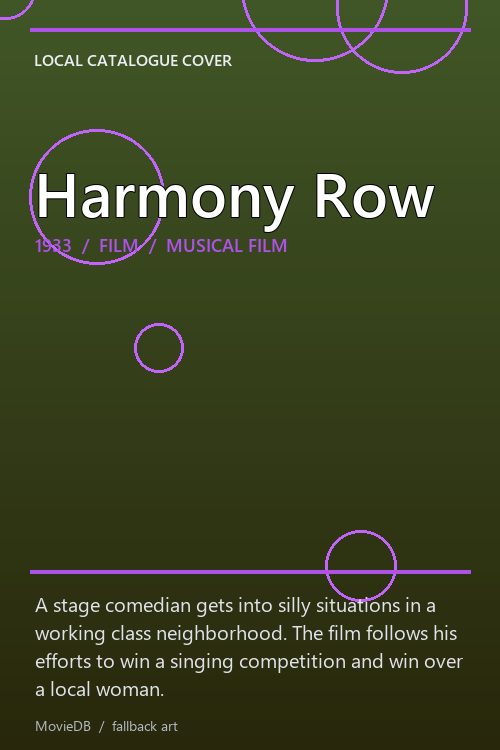 Harmony Row poster
