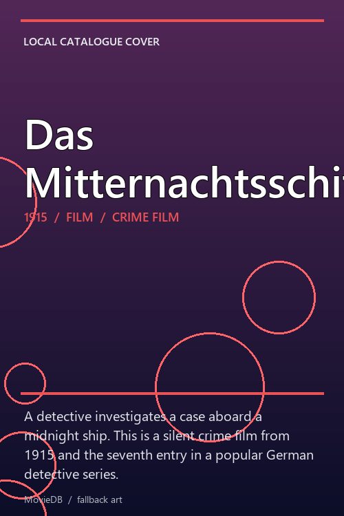 Das Mitternachtsschiff poster
