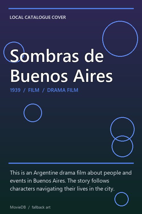 Sombras de Buenos Aires poster