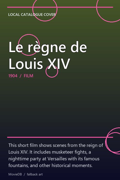 Le règne de Louis XIV poster
