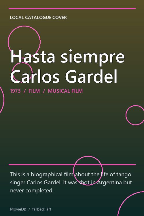 Hasta siempre Carlos Gardel poster