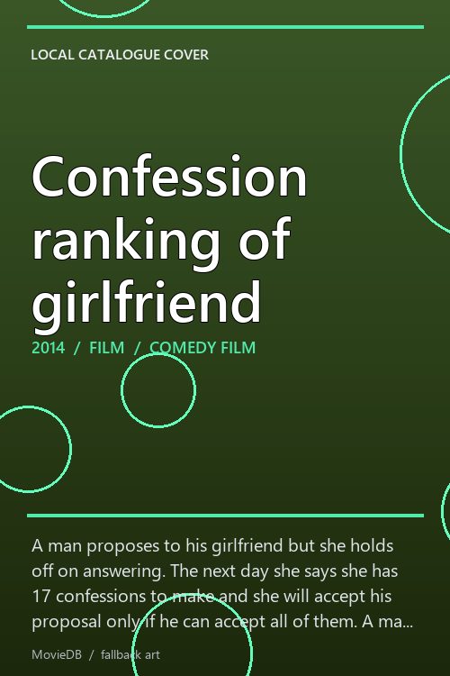 Confession ranking of girlfriend poster