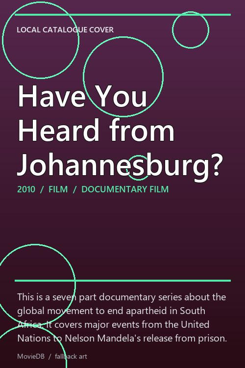 Have You Heard from Johannesburg? poster