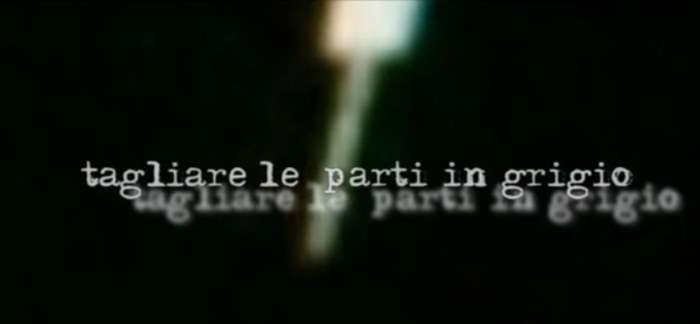 Tagliare le parti in grigio poster