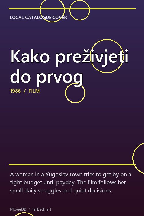 Kako preživjeti do prvog poster