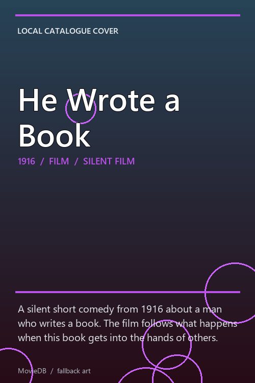 He Wrote a Book poster