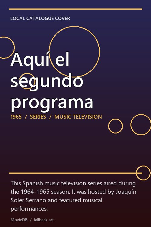 Aquí el segundo programa poster