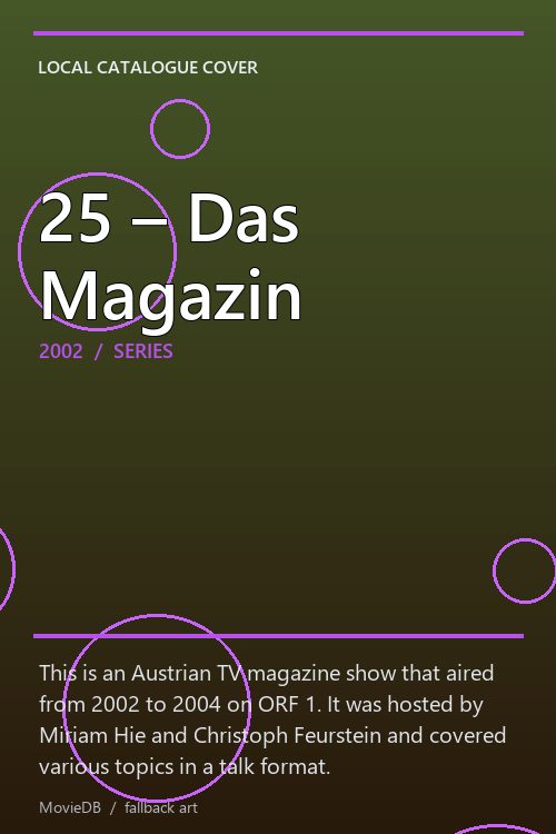 25 – Das Magazin poster