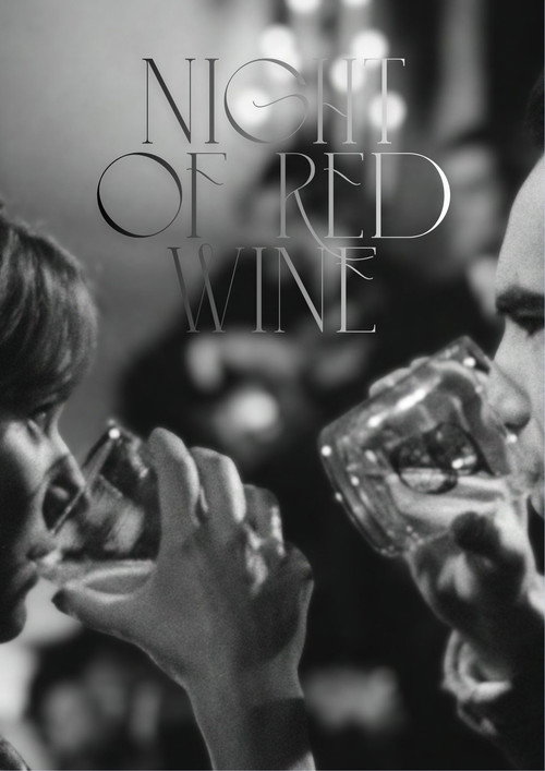 Red wine night poster