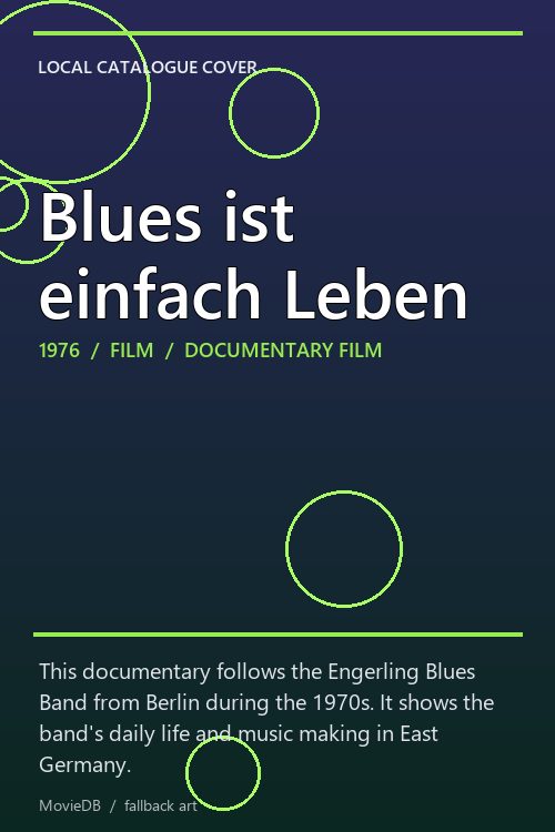 Blues ist einfach Leben poster