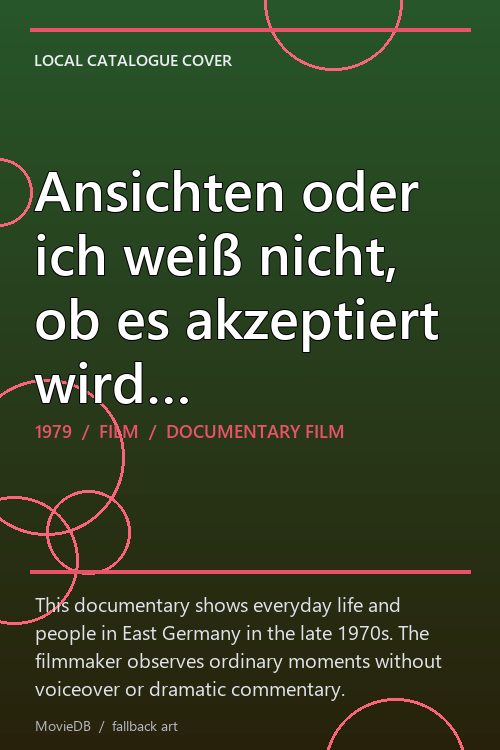 Ansichten oder ich weiß nicht, ob es akzeptiert wird… poster