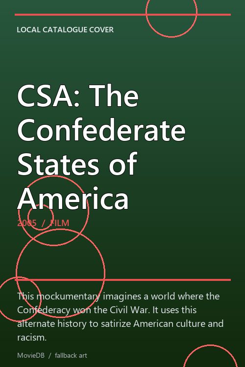 CSA: The Confederate States of America poster