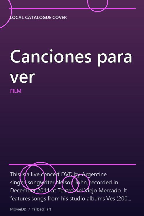 Canciones para ver poster
