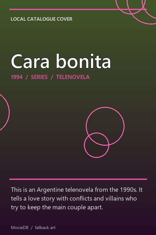 Cara bonita poster