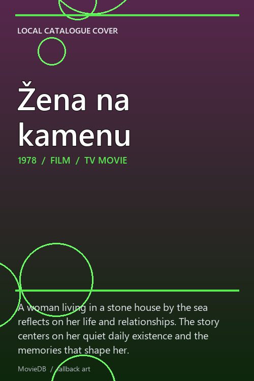 Žena na kamenu poster