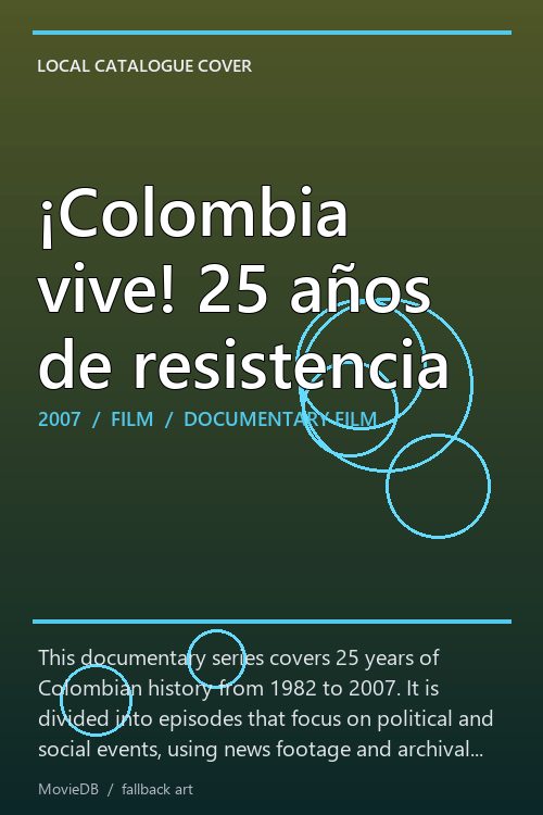 ¡Colombia viveǃ 25 años de resistencia poster