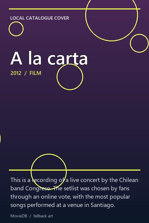 A la carta poster