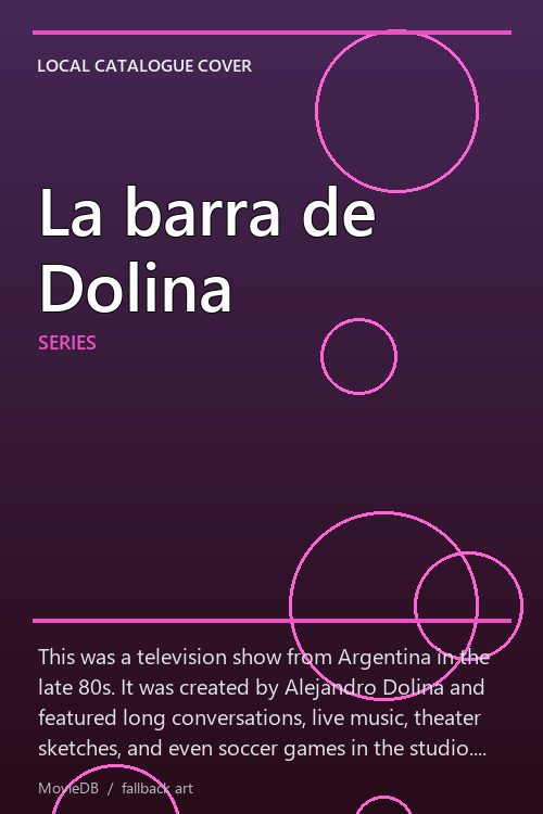 La barra de Dolina poster