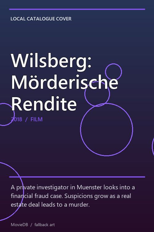 Wilsberg: Mörderische Rendite poster